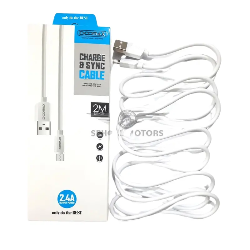Doomax Mobile Data Cable Type C 2M Length Blue Box 1