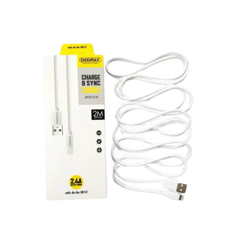 Doomax Mobile Data Cable Type Ios 2M Length Yellow Box 1