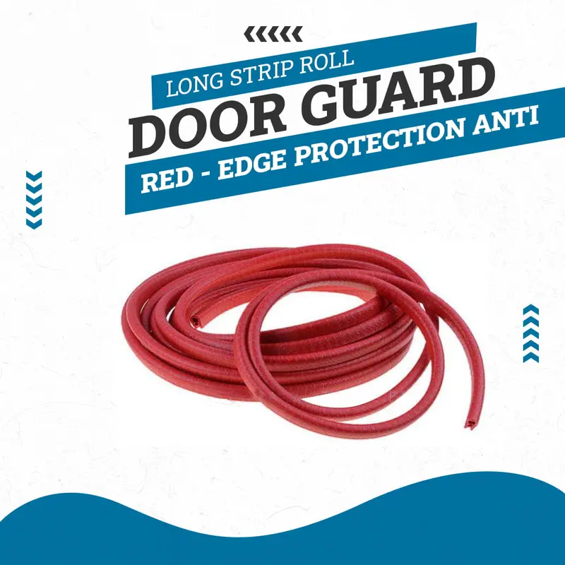 Door Guard Long Strip Roll - Red - Edge Protection Anti-Scratch Buffer Strip 1