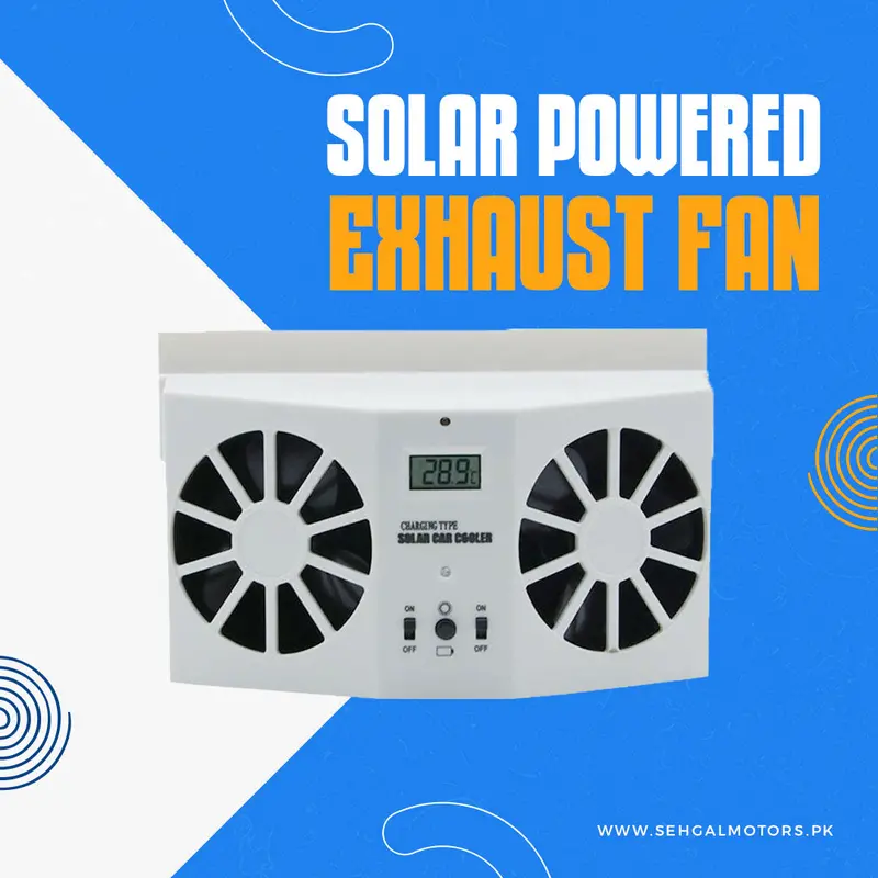 Double Solar Powered Heat Ventilation Exhaust Fan Large 1