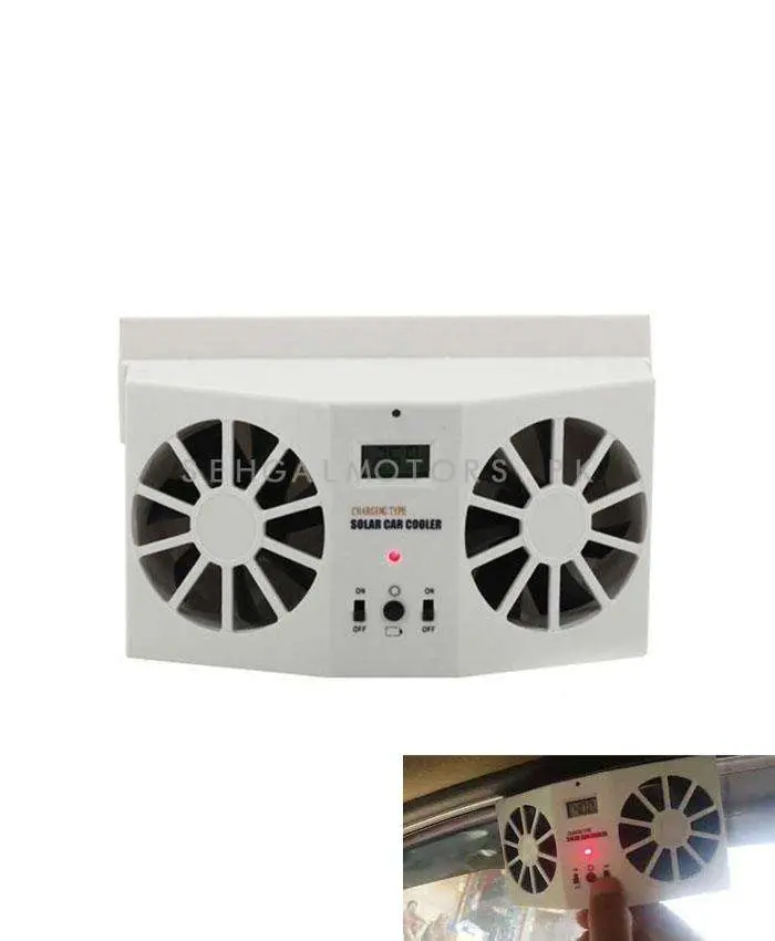 Double Solar Powered Heat Ventilation Exhaust Fan Large 2