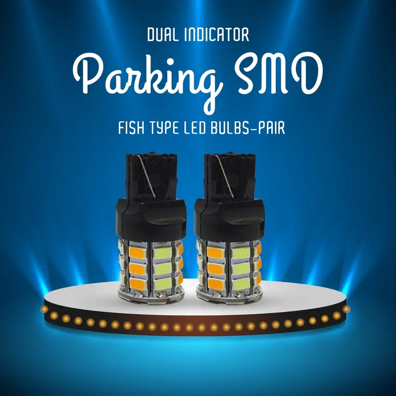 Dual Indicator Fish Type Parking Smd Led Bulbs-Pair 1