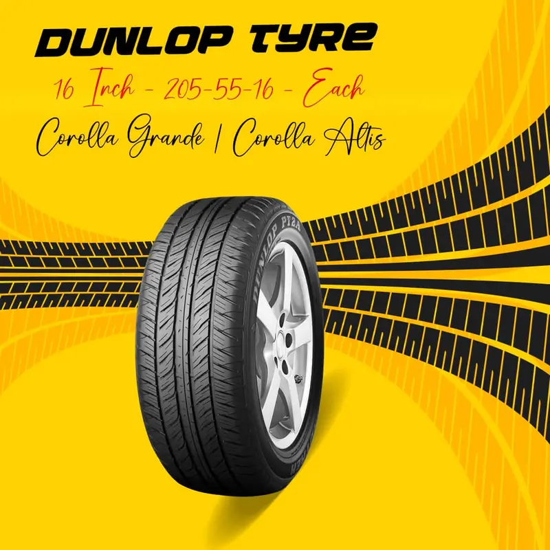 Dunlop Tyre 16 Inch - Each - Corolla Grande | Corolla Altis 1