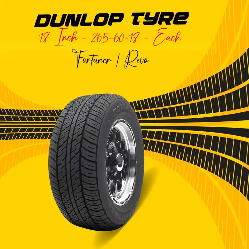 Dunlop Tyre 18 Inch - Each - Fortuner | Revo 1