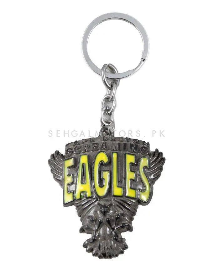 Eagles Metal Keychain Keyring - Black And Yellow 2
