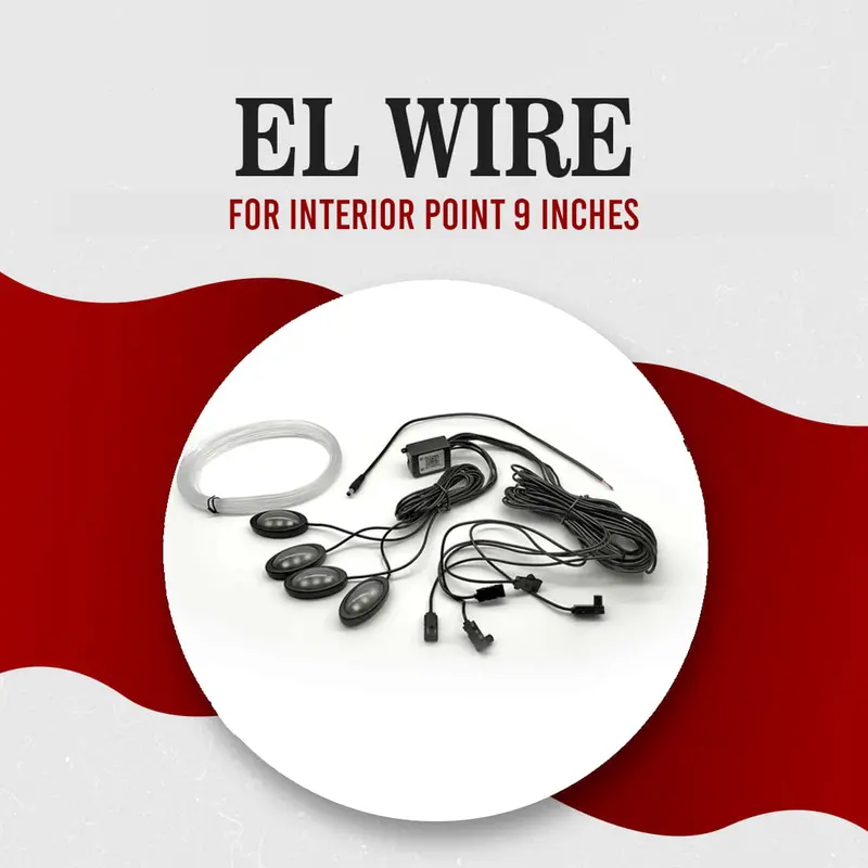 El Wire For Interior Point 9 Inches - Led Neon Glow El Wire Ambient Light Rope 1