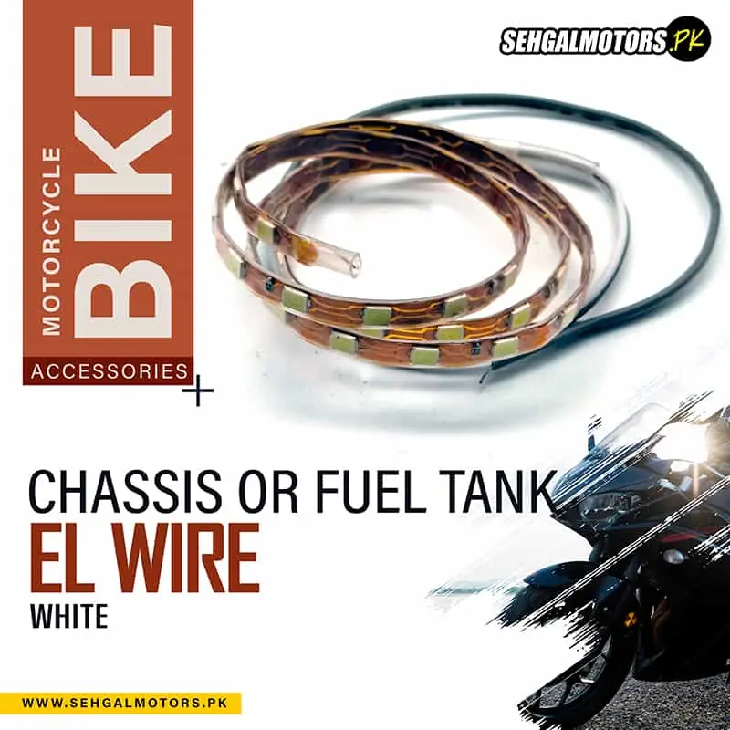 El Wire For Motorcycle Bike Chassis Or Fuel Tank - White A003263 1