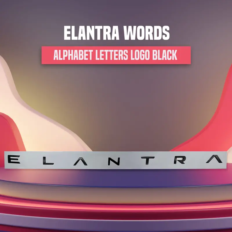 Elantra Words Alphabet Letters Logo Black 1