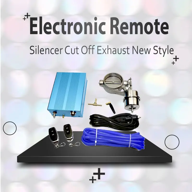 Electronic Remote Valve Exhaust Cut-Off Silencer 51Mm - Stainless Steel Headers Y Pipe Electric Exhaust Cut Out 1