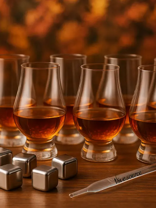 Ensemble 6 Verres Glencairn Avec Pipette Et Glaçons En Inox 1