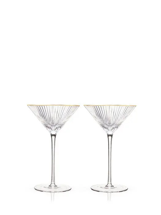 Ensemble De 2 Verres À Martini Meridian En Cristal - Viski 1