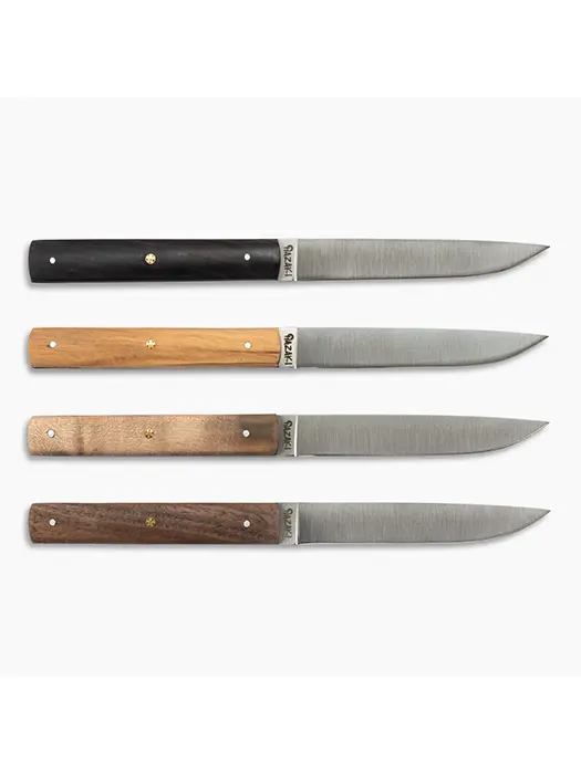 Ensemble De 4 Couteaux À Steak (Bois Variés)- Hazaki 1