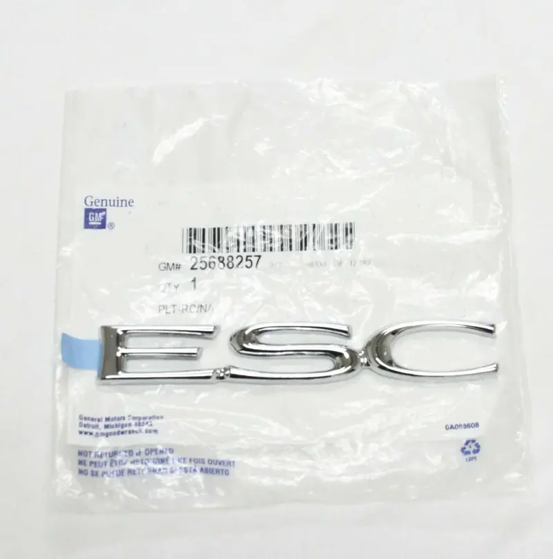 Esc Chrome Emblem 1995-1999 1