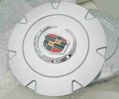 Escalade 18" Chrome Factory Style Emblem Silver Center Caps Set Of 4 1
