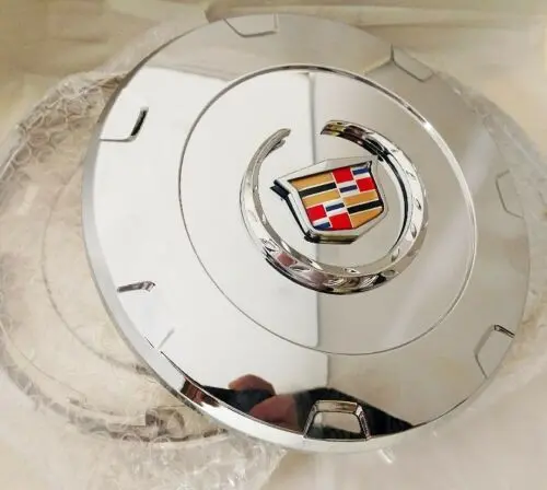 Escalade 22" Chrome Factory Emblem Center Caps 2010 Thru 2014 Set Of 4 1