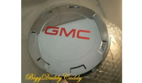 Escalade 22" Red Gmc Logos Center Caps 2007 Thru 2009 Set Of 4 1