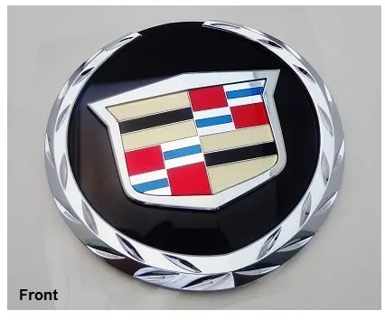 Escalade Chrome Grille Wreath And Crest W/Black Plate 2007-2014 1