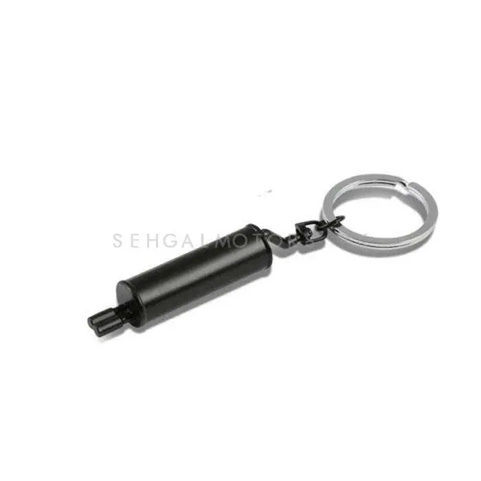 Exhaust Metal Keychain Keyring Black 2