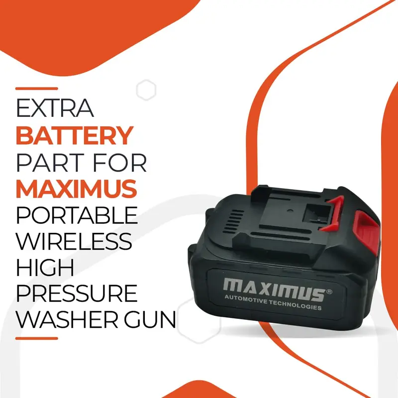 Extra Battery Part For Maximus Portable Wireless High Pressure Washer - Gun 1