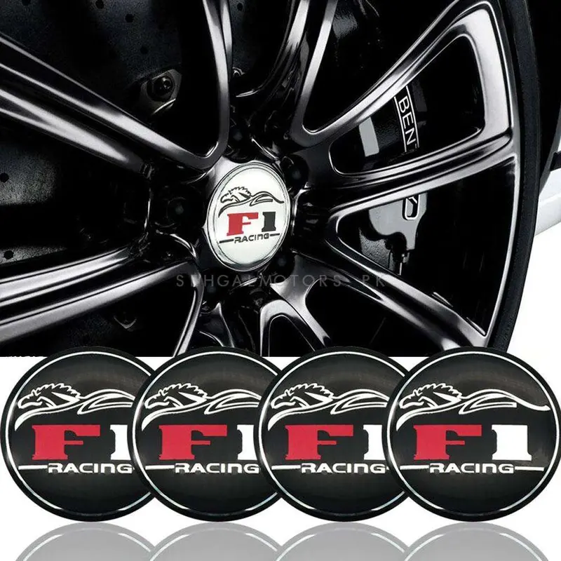 F1 Racing Wheel Cap Logo Center Hub Badge Sticker - 4 Pcs 2