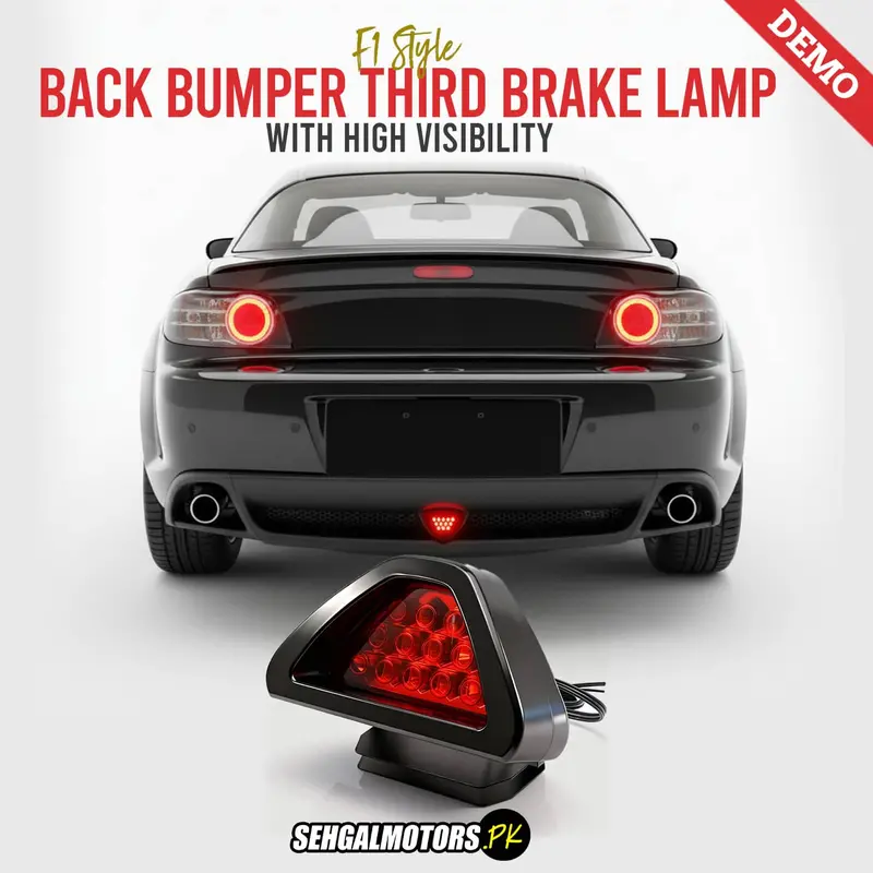 F1 Style Back Bumper Third Brake Lamp With High Visibility - Under Diffuser / Bumper Red Led Sporty Style 1