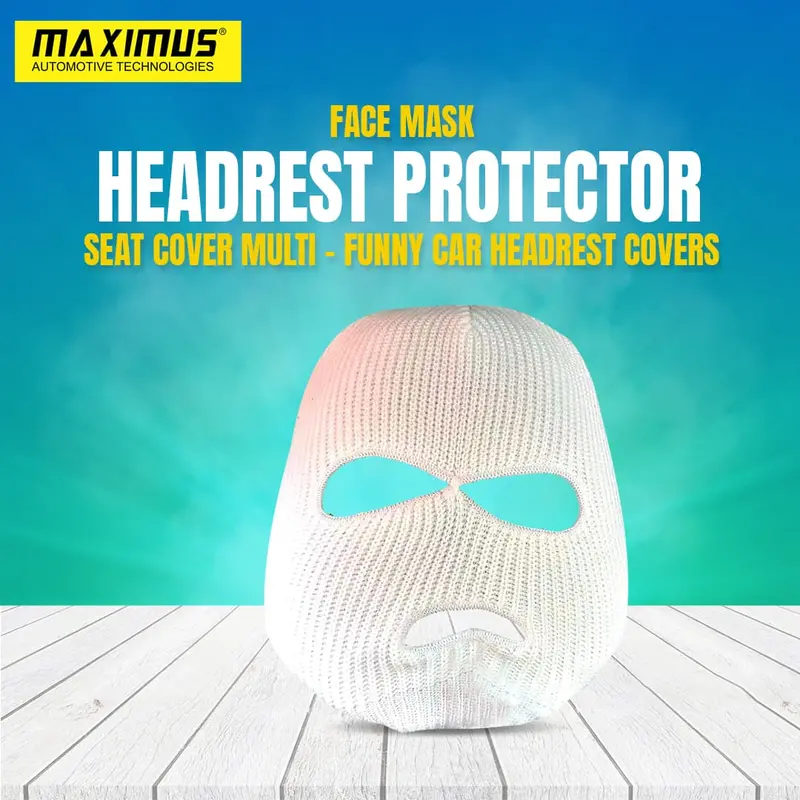 Face Mask Headrest Protector Seat Cover Multi - Funny Car Headrest Covers 1