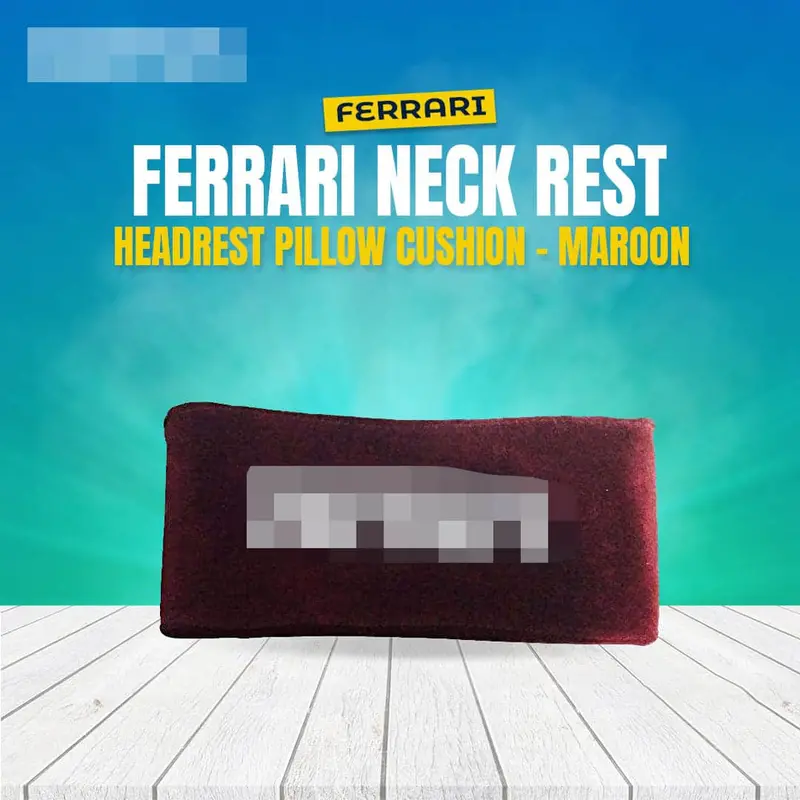 Ferrari Neck Rest Headrest Pillow Cushion Each - Maroon 1