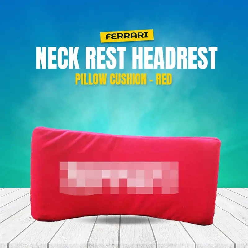 Ferrari Neck Rest Headrest Pillow Cushion - Red 1