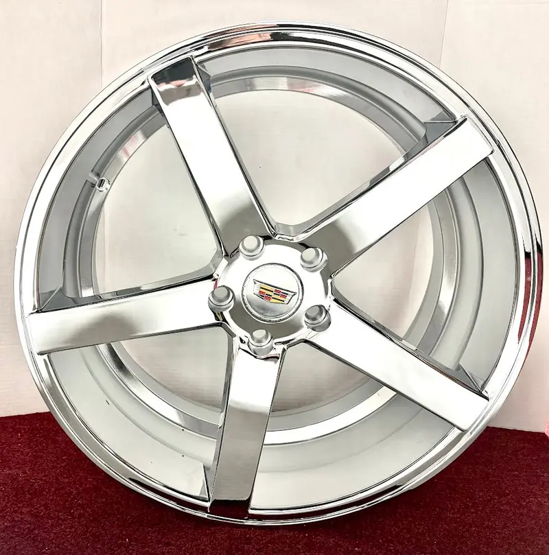"Fiver" Chrome 20" X 8.5" Set Of 4 Wheels 5X120 Ct6 Cts Ct5 Xts 1