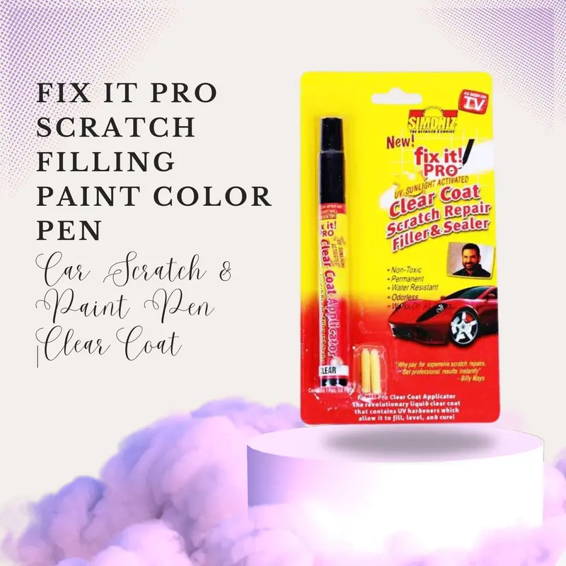 Fix It Pro Scratch Filling Paint Color Pen - Car Scratch & Paint Pen | Clear Coat 1
