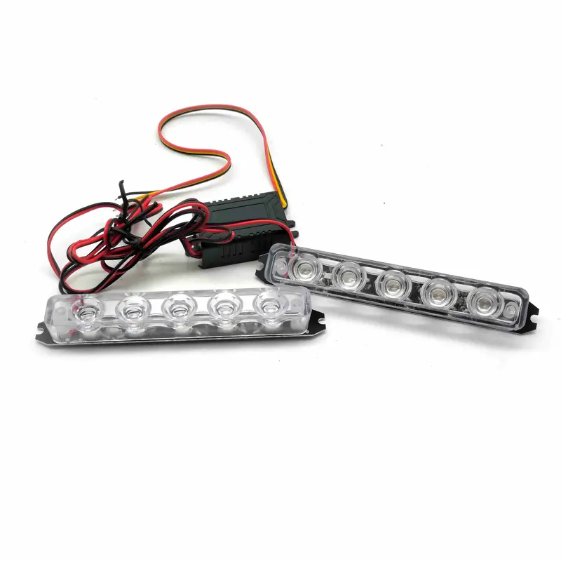 Flash Light 5 Led For Motorcycle Bike Red-Blue Zw333 2