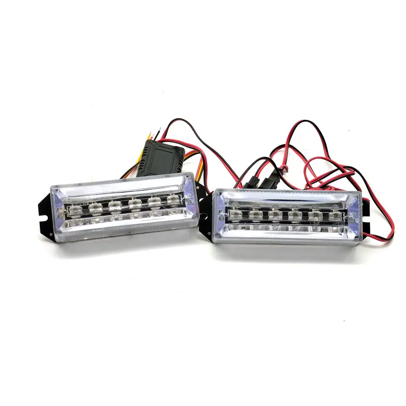 Flash Light 6 Led For Motorcycle Bike Red-Blue Zw341 2