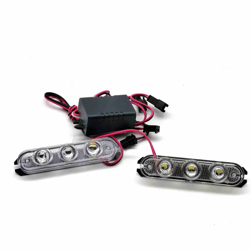 Flash Light Strobe Lamp 3 Led Oval Shape For Motorcycle Bike Hy1645 2