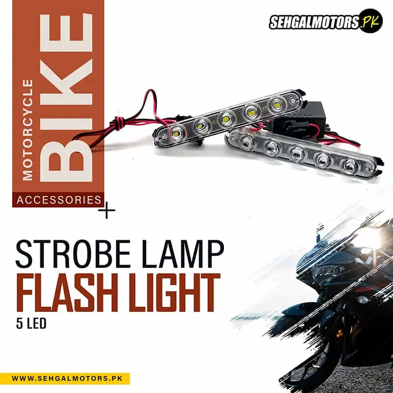 Flash Light Strobe Lamp 5 Led For Motorcycle Bike 1