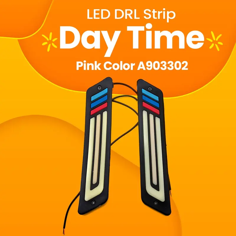 Flexible Rubber Front Bumper Led Drl A90360 1