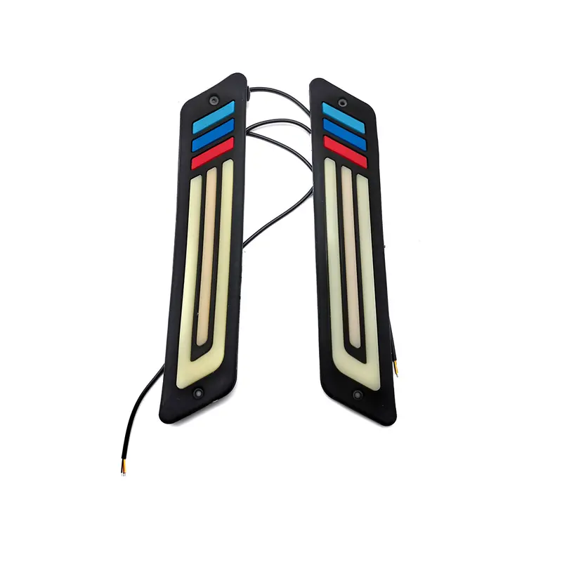 Flexible Rubber Front Bumper Led Drl A90360 2