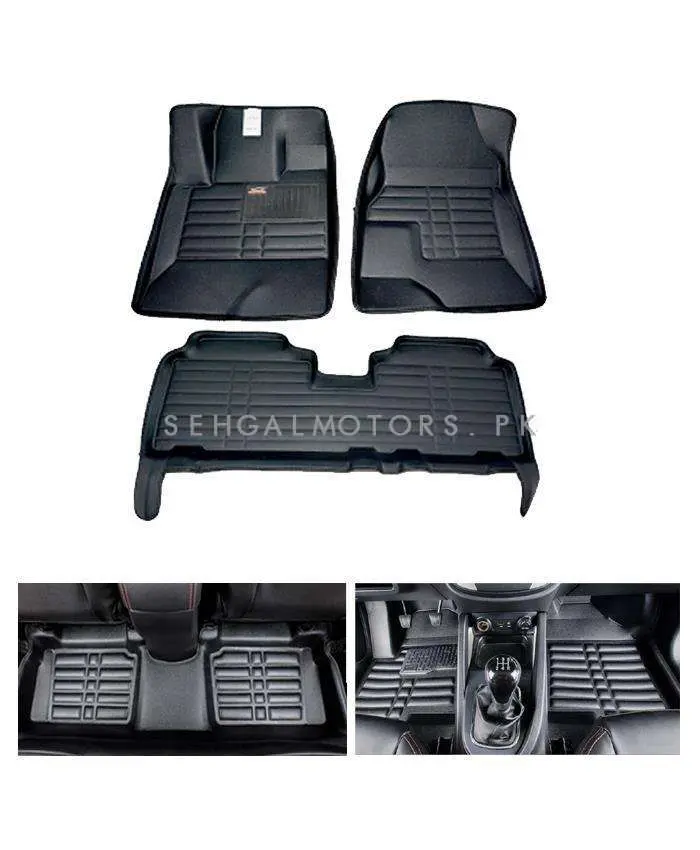 Ford F150 5D Custom Floor Mat Black 3 Pcs - Model 2015-2018 2