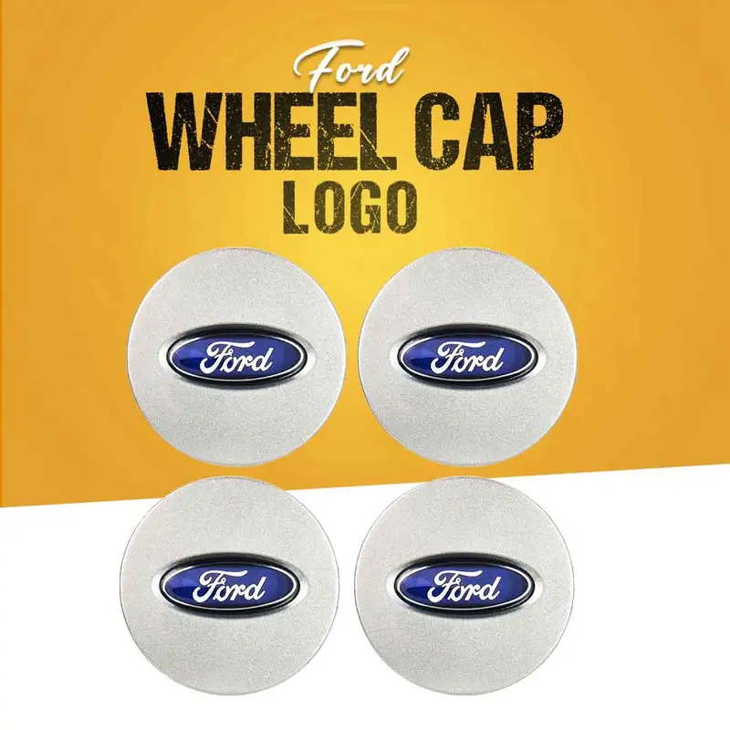 Ford Wheel Cap Logo Center Hub Badge Sticker - 4 Pcs 1