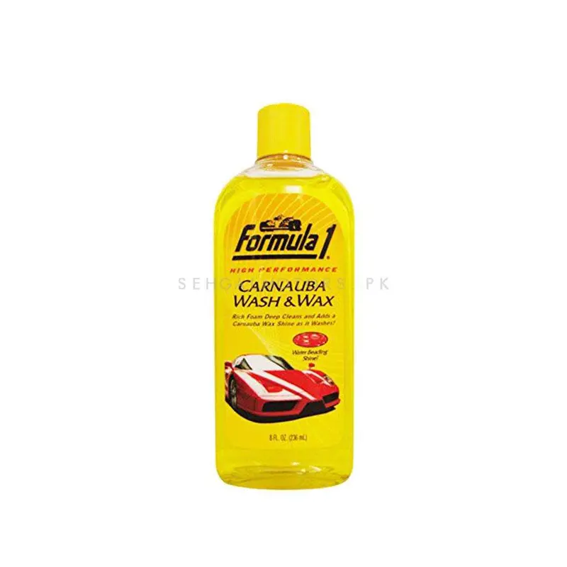 Formula 1 Carnauba Wash & Wax - 8 Oz - Car Glossy Shampoo Cleaning Agent 2