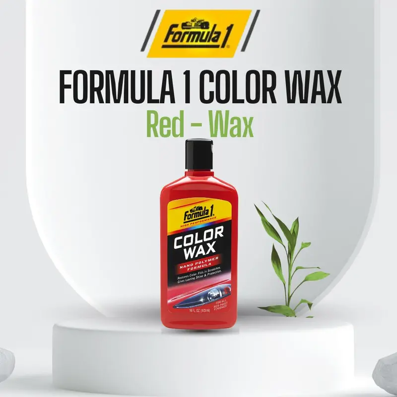 Formula 1 Color Wax - Red 473 Ml - Wax Dedicated Refurbishing Agent Cleaner Coating Polishing 1