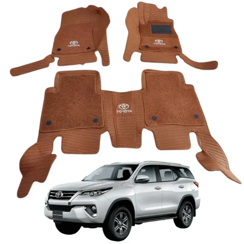 Fortuner 10D Floor Mats Brown 4Pcs 1