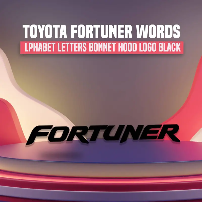 Fortuner Alphabet Letters Bonnet Hood Logo Black 1