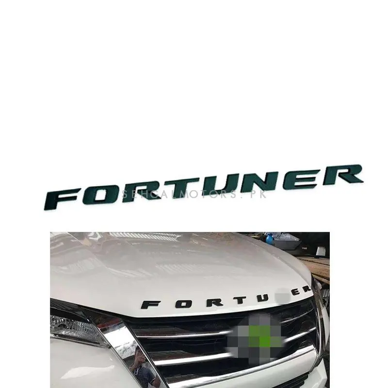 Fortuner Alphabet Letters Bonnet Hood Logo Black 2