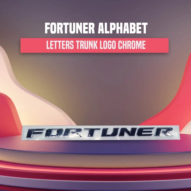 Fortuner Metal Alphabet Letters Trunk Logo Chrome - Decal | Monogram | Logo 1