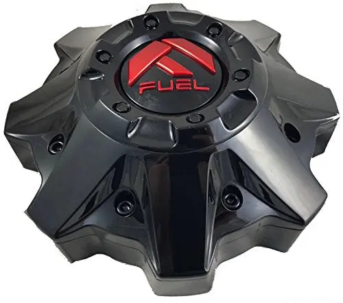 Fuel Gloss Black Red Emblem Wheel Center Cap (Qty1) 1002-53, M-447, 1002-53B-1, 1002-49Gbq 1
