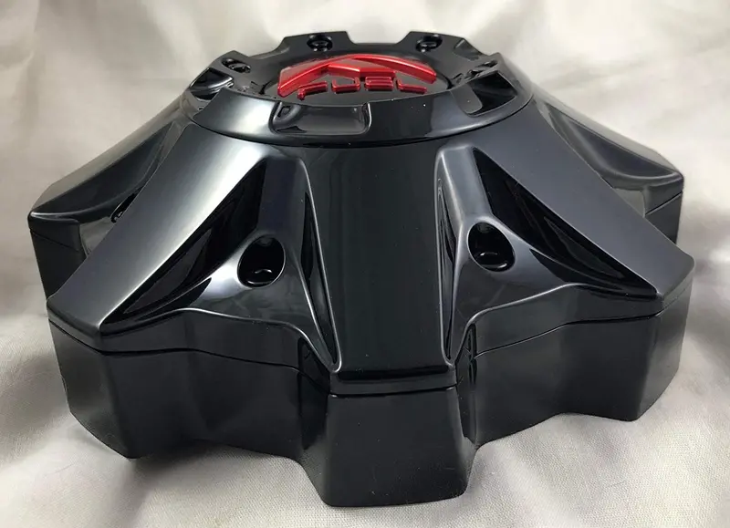 Fuel Gloss Black Red Emblem Wheel Center Caps (Qty 2) 1002-53, M-447, 1002-53B-1, 1002-49Gbq 2