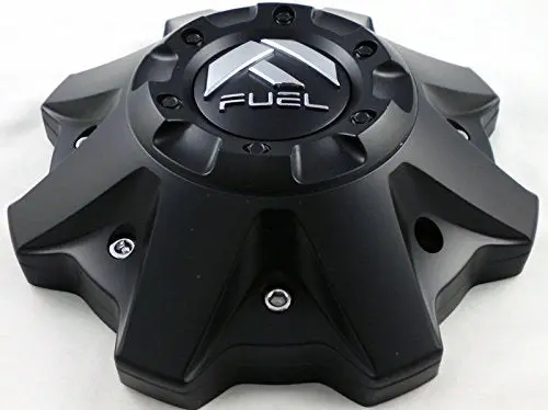 Fuel Matte Black Chrome Rivets Custom Wheel Center Caps Set Of Two (2) 1002-53B M-447 8-Lug 1