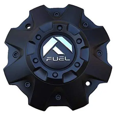 Fuel Matte Black Chrome Rivets Wheel Center Caps (Qty 2) 1001-79B 1