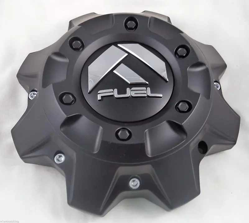 Fuel Matte Black Chrome Rivets Wheel Center Caps (Qty 2) 1002-40, 1002-41 2