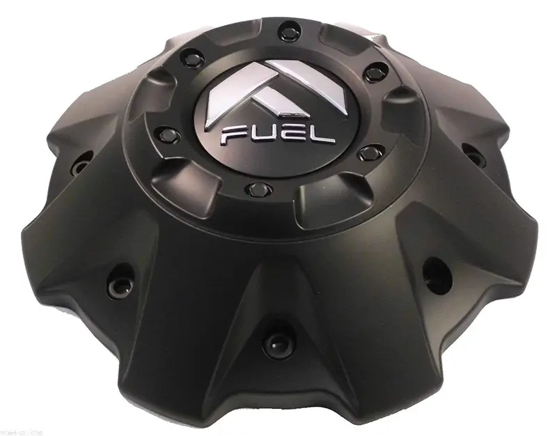 Fuel Wheels Flat Black Black Rivets Custom Center Cap Set Of Four (4) # 1001-63B 5-6 Lugger 1